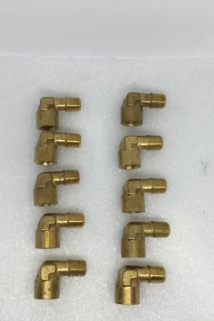 Factory Price (Lot Of 10) 1/8" NPT Street 90 Degree Elbow Brass Fitting FNPT MNPT