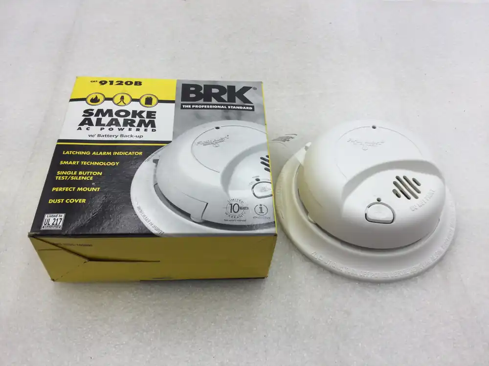 BRK/First Alert 9120B Smoke Alarm 120 VAC with 9 Volt Battery Back-up Money Back Guarantee