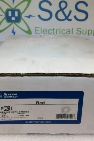 Deal System Sensor PC2RL Type L 2 Wire Ceiling Mount Horn Strobe Red Marked FIRE Indoor (New)