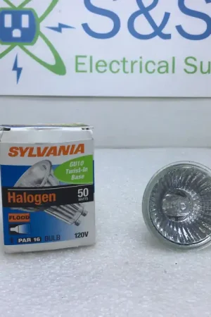 Sale Sylvania GU10 PAR 16 Halogen Bulb 120V 50 Watts Flood Light