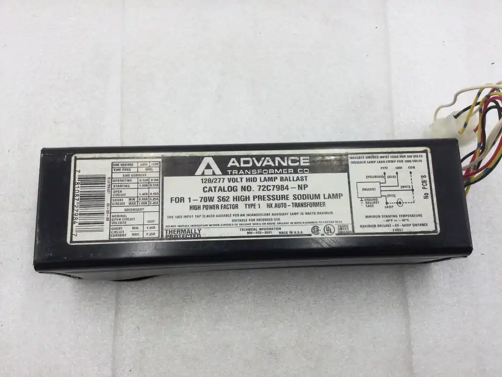 Editor’s Pick Advanced Transformer Co. 72C7984-NP Lamp Ballast 70W S62 High Pressure Sodium Lamp