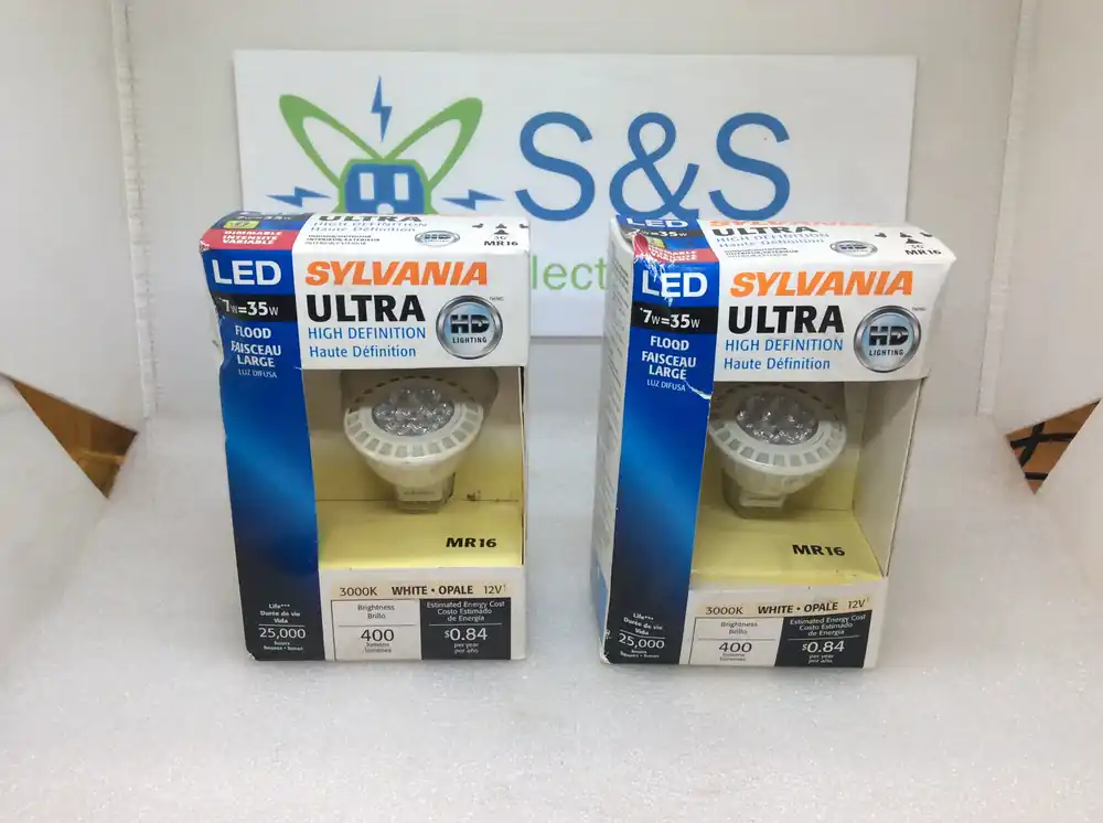 Sylvania LED7MR16/DIM/930/FL36/P 7W LED 2 Pin MR-16 Base 3000K HD Flood Lamp (New In Box) Clearance