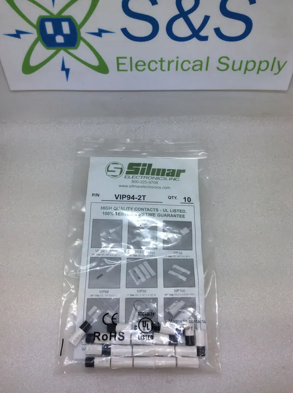 Deal Silmar Electronics VIP94-2T WHT Recessed Contact - CC 3/4" Gap Terminals Recessed Magnetic Contact (New Pack Of 10)