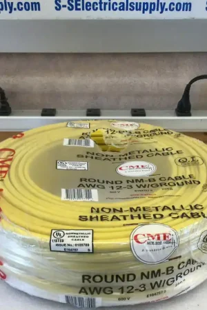 Genuine CME Non-Metallic Sheathed Cable NM-B AWG 12/3 With Ground 600V Romex