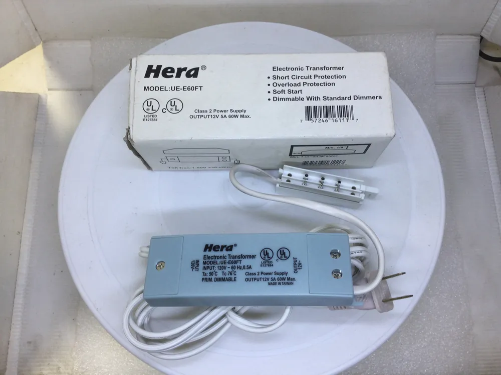 Exclusive Hera UE-E60FT 12V 5A 60W Class 2 Power Supply Dimmable Electronic Transformer