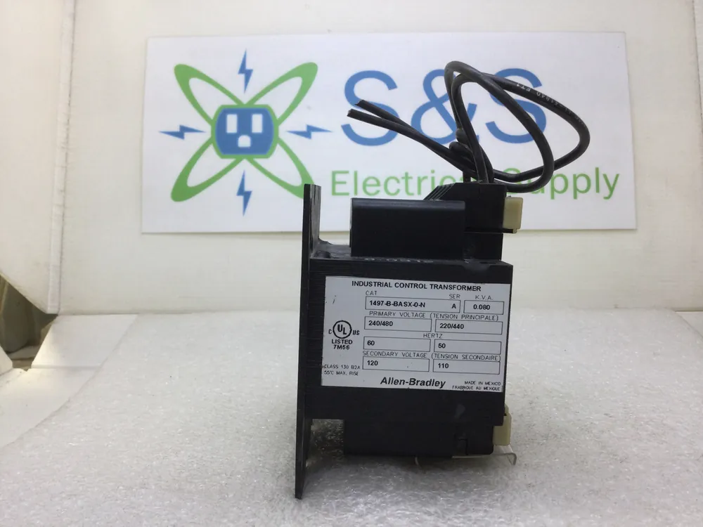 Top Rated Allen-Bradley 1497-B-BASX-0-N Industrial Control Transformer Primary 240/480 VAC Secondary 110/120 VAC