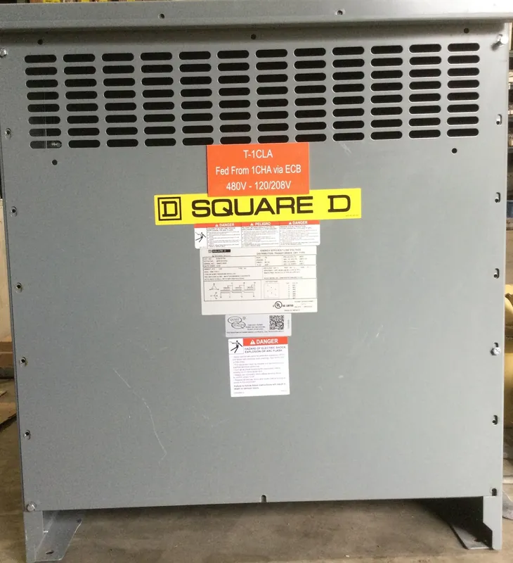 Direct From Factory Square D/Schneider Electric EXN75T3H 75KVA Three Phase 480V - Delta 208Y/120V Transformer Dry Type