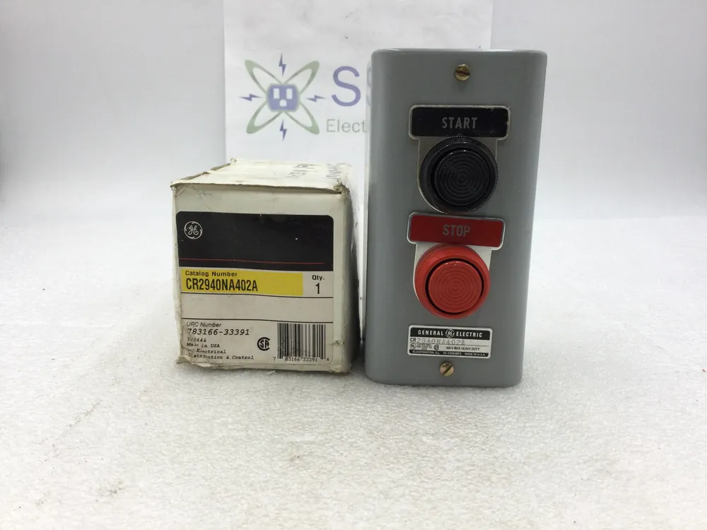 GE General Electric CR2940NA402A 600V Start Stop Push Button Station Premium