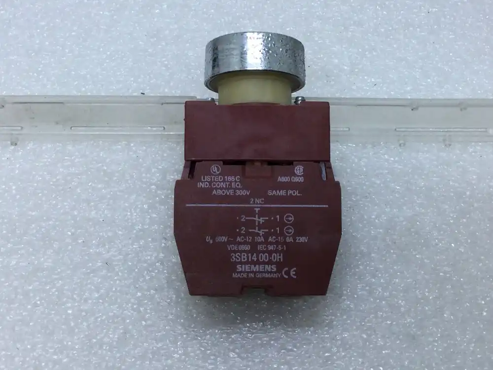 In Demand Siemens 3SB14 00-0H Black Push Button Switch 660V AC-12 10Amp AC-15 6Amp 230V