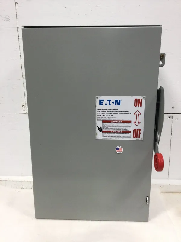 Fresh Stock Eaton/Cutler-Hammer DG324NRK 200 Amp 3 Pole 240V Fused GD Safety Switch