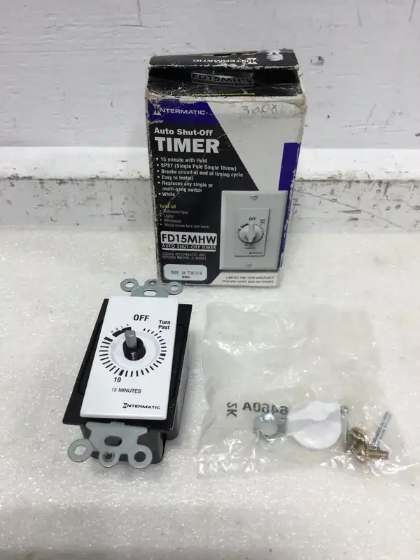 Intermatic FD15MHW 15-Minute Spring-Loaded In-Wall Countdown Timer - no cover Flash Sale