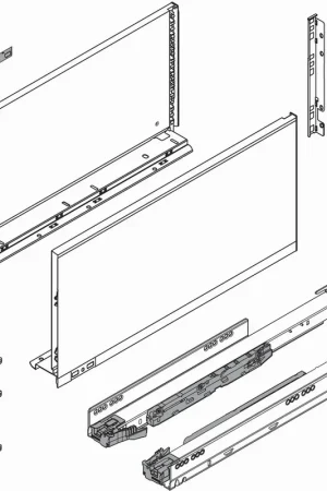 Authentic Blum LEGRABOX Pure 18" F Height Cabinet Profile Set Silk White Blum 770F45S0S
