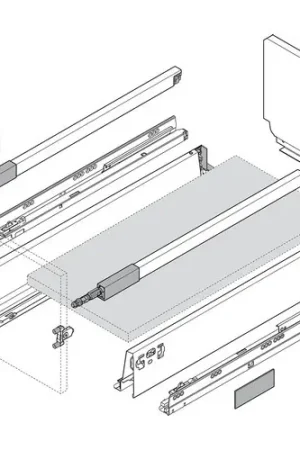 One Day Deal Blum 15in TANDEMBOX Waste & Recycle Set White Blum 356M55B7SAD
