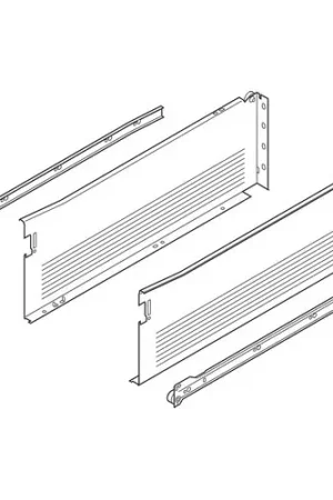 Blum 14in METABOX 320H Slide 6in Side Height 3/4 Ext Blum 320H3500C15 Luxury