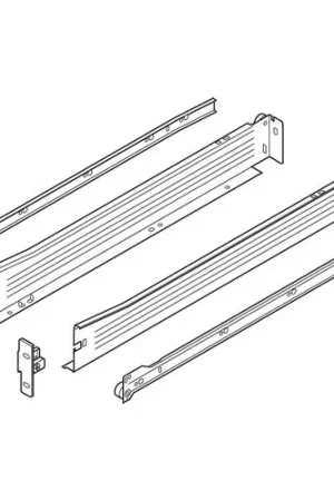 Seasonal Sale Blum 20in METABOX 320N Slide  2in Side Height  3/4 Ext Blum 320N5000C15
