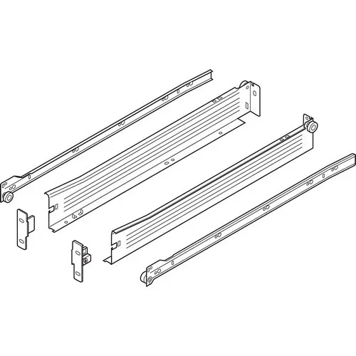 Seasonal Sale Blum 20in METABOX 320N Slide 2in Side Height 3/4 Ext Blum 320N5000C15