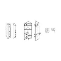 Free Returns Blum TANDEMBOX ZSF.535E.D Corner Cabinet Fixing Bracket Set (Right & Left) White Aluminum/Gray