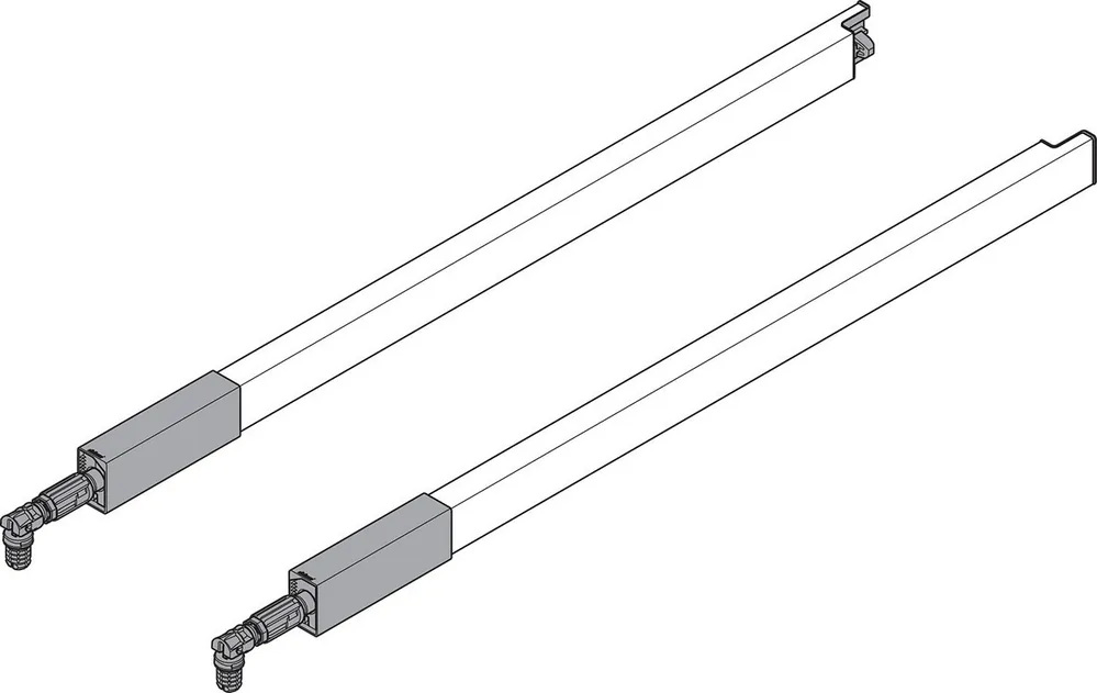 Popular Blum 20" TANDEMBOX Center Gallery Rail Set (Right & Left) 500mm Gray Blum ZRG337RSIE