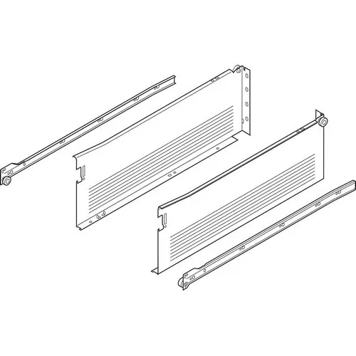 Blum 20in METABOX 320H Slide 6in Side Height 3/4 Ext Blum 320H5000C15 Worldwide Shipping