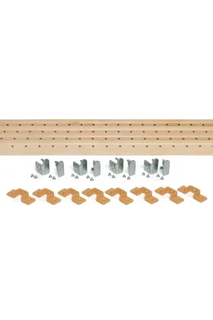 Save Now X-Bracket/Pilaster Kit 4 Pilasters/8 Brackets 1-1/4" x 27-1/8" Maple Century Components SIGXB250N