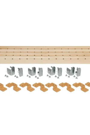 Sale X-Bracket/Pilaster Kit 4 Pilasters/8 Brackets 1" x 20-7/8" Maple Century Components SIGXB150FL