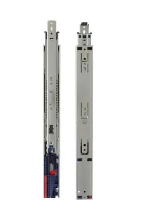 Weekend Sale KV 8455FM 22" Side Mount 1" Overtravel Soft Close Drawer Slide Anochrome Bulk-10 Sets, Knape and Vogt 8455FMB 22