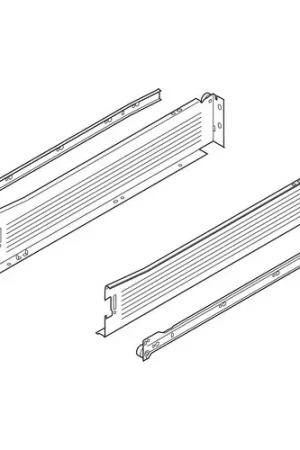 Blum 18in METABOX 320M Slide 4in Side Height 3/4 Ext Blum 320M4500C15 Latest