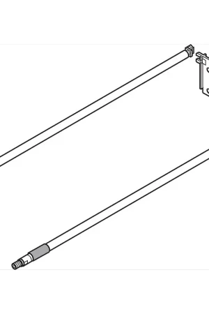Blum 18" INSERTA Long Side Gallery Rail Set for METABOX White Blum 1810146 Wholesale