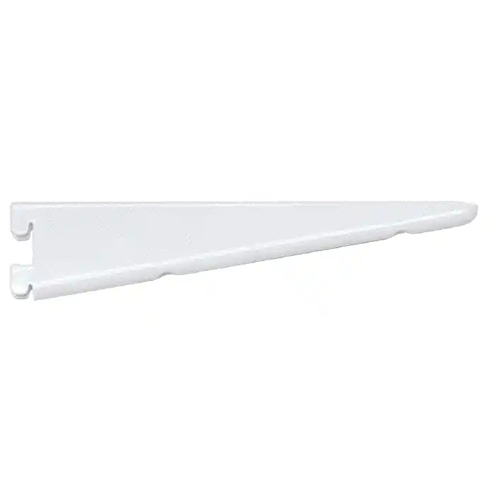 9" Premier Heavy Duty Double Slotted Shelf Bracket White WE Preferred B01-56091-WH4 Crafted