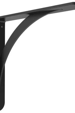 One Day Deal 12" x 2" x 12" Brunswick Countertop Bracket Flat Black Federal Brace 30139