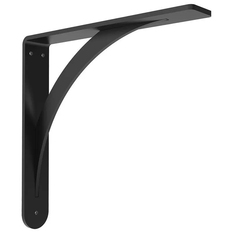 One Day Deal 12" x 2" x 12" Brunswick Countertop Bracket Flat Black Federal Brace 30139