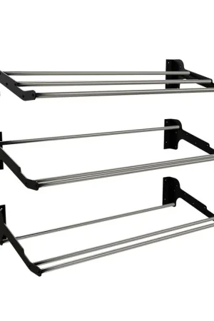 Markdown 13-1/2" x 27-1/4" x 5" Wine Display Shelf Rack Silver Federal Brace FB-08953