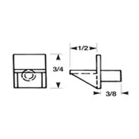 Hughes H802CL-1000 Bulk-1000, 5mm Bore, Polymer Shelf Support, L-Shaped 3/4 H, Clear Flash Sale