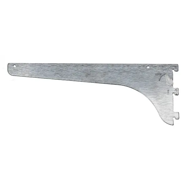 Limited Offer 20" Heavy Duty Single Slotted Shelf Bracket with Lock Lever Brushed Zinc WE Preferred B01-53201-224