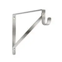Grab Now Closet Rod and Shelf Bracket Bracket 12-1/2"x 10-7/8" Brushed Stainless Steel Lavi Industries LB-14-8150A