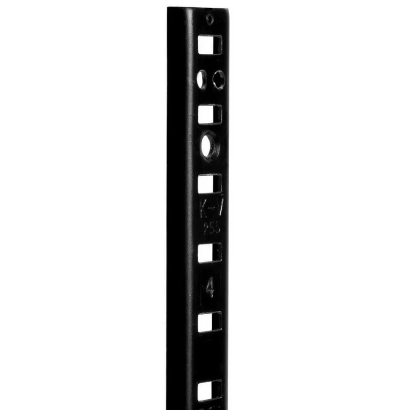 Knape and Vogt 18" Steel Pilaster Shelf Standard 23 Gauge Steel Ebony Black 255 EB 18 Original