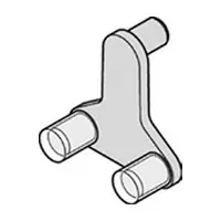 Genuine Hafele 282.23.716 5mm Bore Bulk-250, Clamping Glass Shelf Support with Rubber Padding, Nickel Plated