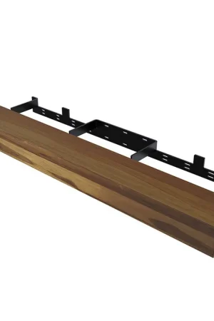 Super Sale 60" x 6" Floating Fireplace Mantel Kit Teak Federal Brace FB-08033