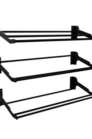 Special Discount 13-1/2" x 27-1/4" x 5" Wine Display Shelf Rack Black Federal Brace FB-08952