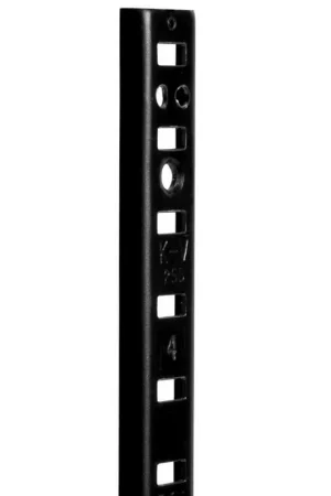 Viral Knape and Vogt 96" Steel Pilaster Shelf Standard 23 Gauge Steel Ebony Black 255 EB 96