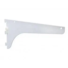 Certified 186 Series 10" Single Slotted Shelf Bracket with Lock Lever White Knape and Vogt 186LL WH 10