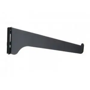180 Series 8" Single Slotted Shelf Bracket Black Knape and Vogt 180 BLK 8 Affordable