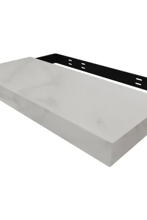 New Release 23" Porcelain Floating Shelf Kit White Marbled Federal Brace FB-09635