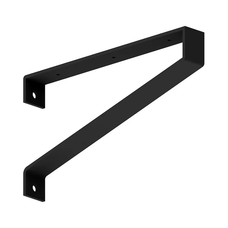 2" x 16" x 9" Savona Commercial Bench Bracket Black Federal Brace 30478 In Demand