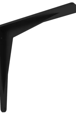 Top Rated Chevron Countertop Support Bracket 16" x 2" x 16" Flat Black Federal Brace 40464