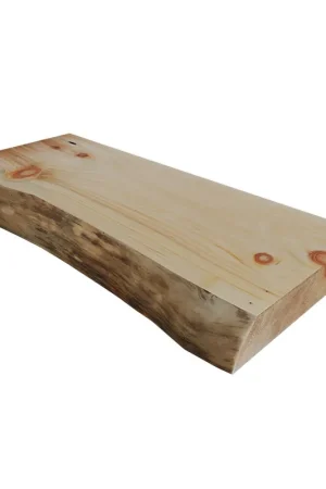 Warranty Included 12" x 24" x 2" Live Edge Pine Floating Shelf Kit Federal Brace FB-09097
