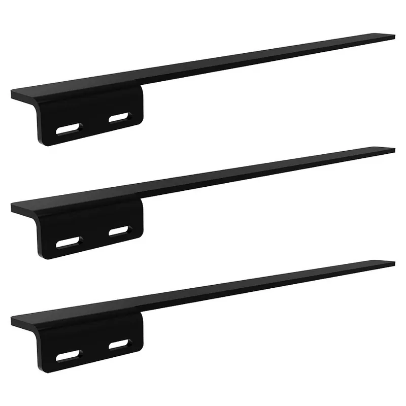 While Supplies Last 24" x 1-1/2" x 2" LH Harmony Countertop Support Bracket 3/Pack Black Federal Brace 39998