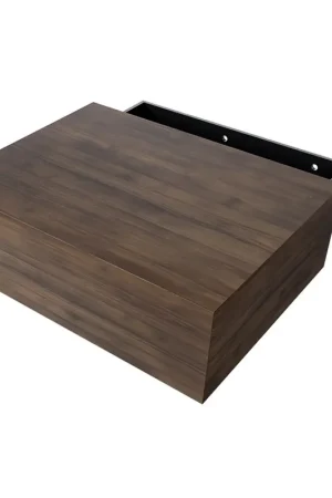 Must Have MDF Concealed Storage Floating Shelf Coffee Federal Brace FB-10243