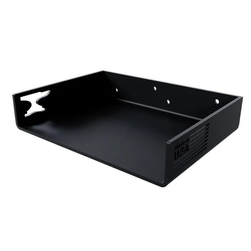 Concealed Storage Floating Shelf Bracket 5-1/2" x 7-3/8" x 1-1/2" Black Federal Brace FB-10504 Viral