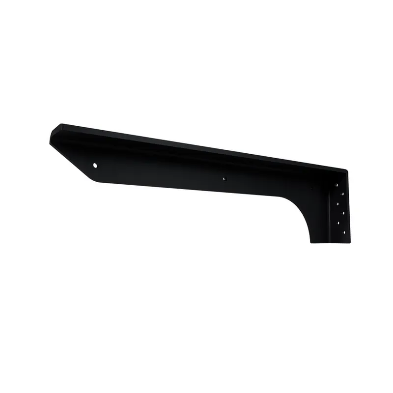 19" x 1-3/4" x 5" LH Metal Stud Front Flange Bracket Black Federal Brace FB-09786 Trending